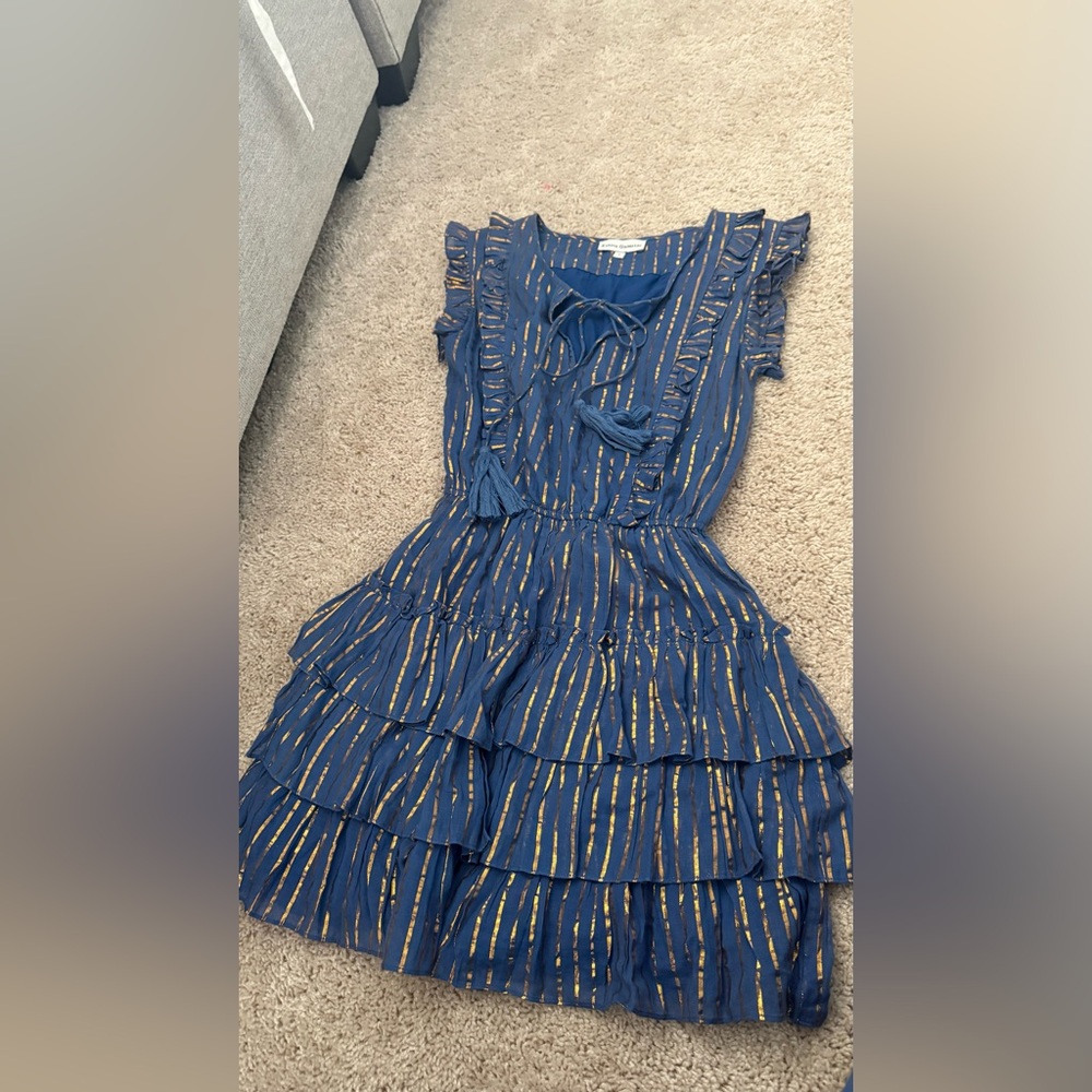 Karina Grimaldi Women’s Dress in Blue and Gold Size S